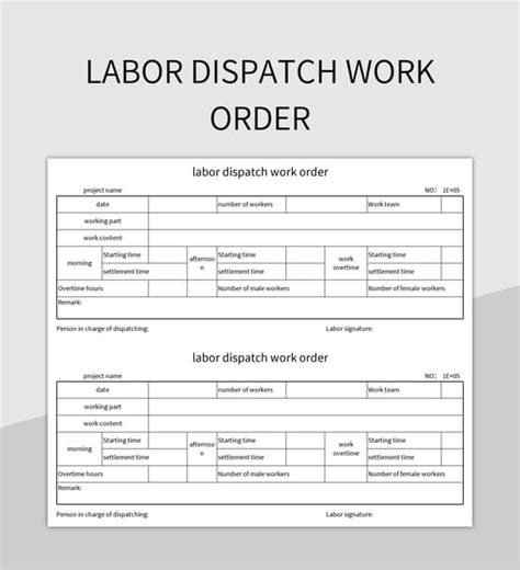 Free Dispatch Form Templates For Google Sheets And Microsoft Excel