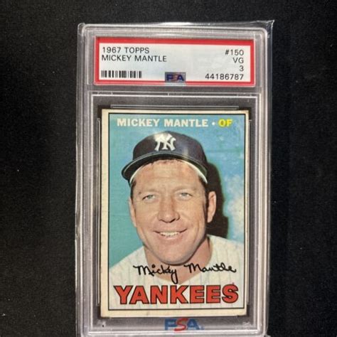 Topps Mickey Mantle Card Psa Ebay