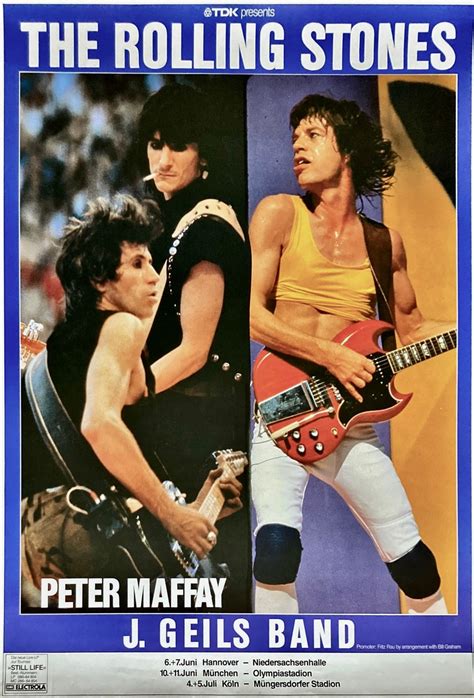 Rolling Stones Konzert Plakat Concert Tour Poster