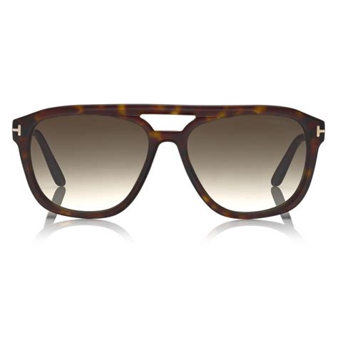 Tom Ford Gerrard Sunglasses Navigator Sunglasses Gradient Havana Ft0776 Sunglasses