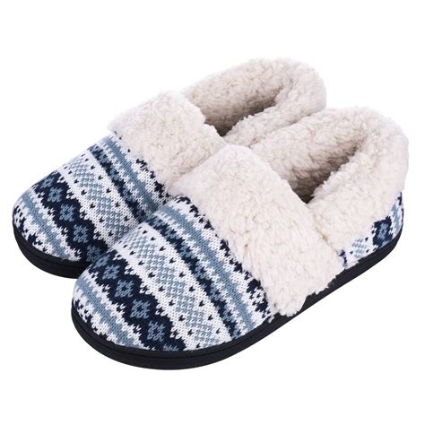 Litfun Women's Memory Foam House Shoes Warm Comfy Fuzzy House Slippers ...