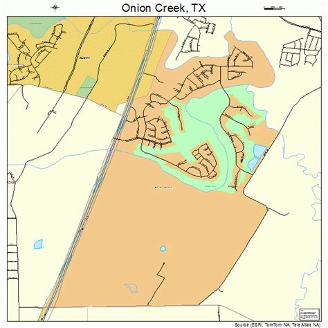 Onion Creek Texas Street Map 4854063