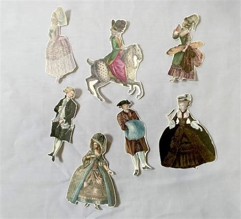 18th Century Paper Dolls Etsy