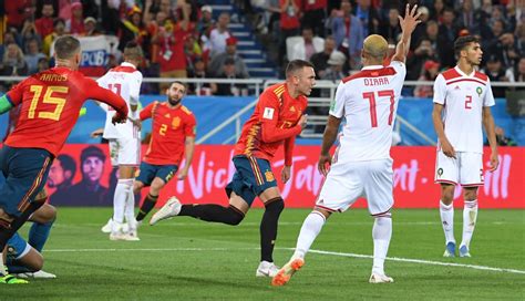 Iago Aspas Gol En Espa A Vs Marruecos Por El Grupo B Del Mundial Rusia