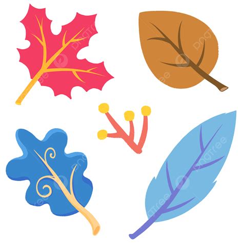 Cartoon Colorful Leaf Childrens Illustration Hand Painted Cute Leaves