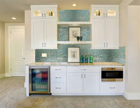 Tempered Azure Tile Kitchen Backsplash - Realstone Systems