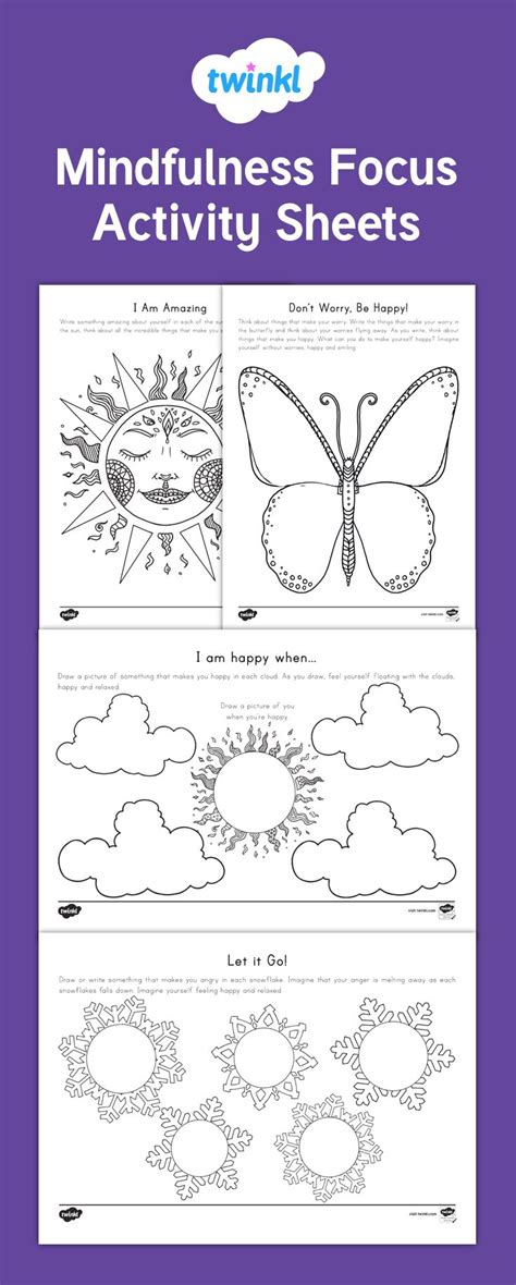 Five Mindfulness Worksheets