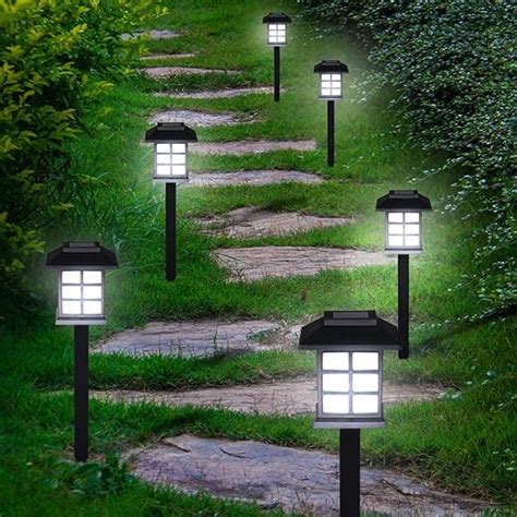 Deuba Set de 6 lampes solaires piquet pour jardin 8h autonomie lumière