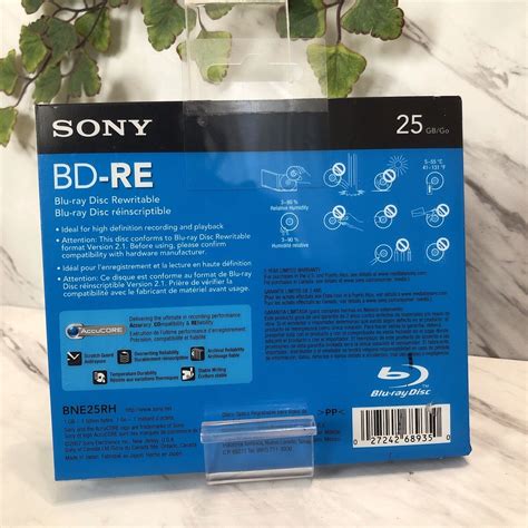 New Sony Blu Ray Disc Bd Re Gb X Rewritable Sealed Package Full