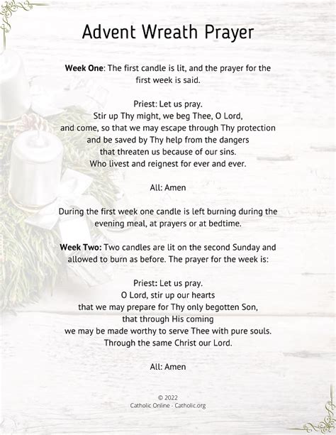 Advent Wreath Prayer (FREE PDF) | Catholic Online Learning Resources