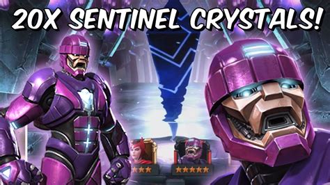 20x 5 Star Sentinel Grandmaster Featured Crystal Opening Marvel Contest Of Champions Youtube