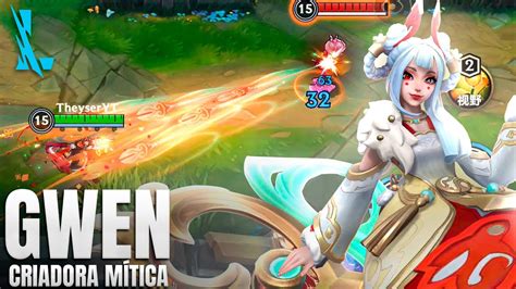 Gwen Criadora MÍtica Wild Rift PrÉvia Da Skin Youtube