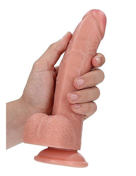 Realrock Dildo With Balls And Suction Cup Cm Light Skin