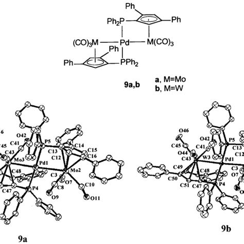 Sketches And Ortep Drawings Of 9a And 9b Download Scientific Diagram