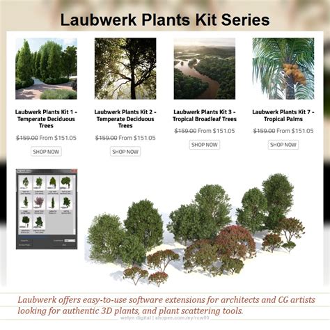 Sketchup Plugins Extension Laubwerk Plants Kit Tree Plugin For