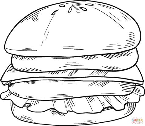 Coloriage Hamburger Coloriages Imprimer Gratuits