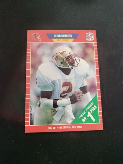 Pro Set Deion Sanders Rookie Card N Ebay