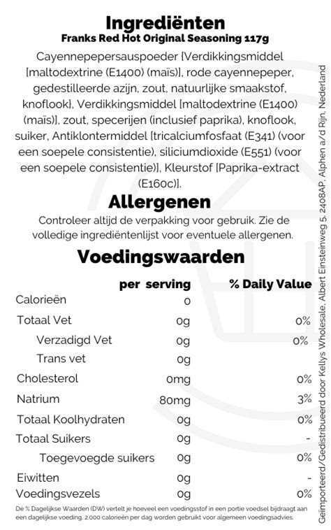 Franks Red Hot Original Seasoning 117g Kellys Expat Shopping