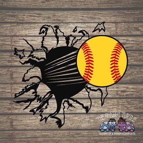 Softball Decal Vinyl Decal Car Decal Computer Decal Etsy