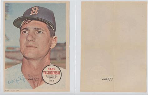 1967 Topps Poster Inserts 5 Carl Yastrzemski Boston Red Sox Baseball