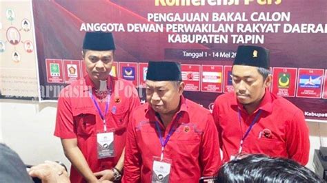 Daftarkan 25 Orang Bacaleg Ke KPU Ini Target PDIP Kabupaten Tapin Pada