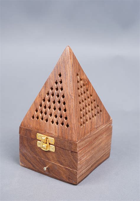 Ada Handicraft Sheesham Wooden Incense Box Holder Dhoop Stand Ash