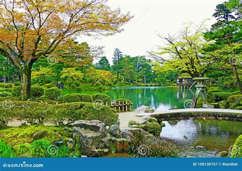 Kenrokuen Garden In Kanazawa, Ishikawa, Japan. Kenroku-en Is One Of The Three Great Gardens Of ...