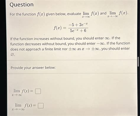 Solved Questionfor The Function F X ﻿given Below Evaluate