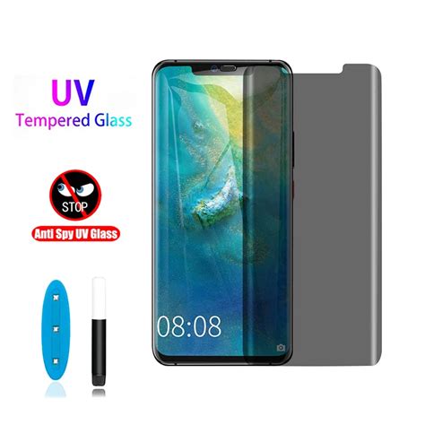 Uv Liquid Glue Matte Tempered Glass For Huawei Mate 40 30 20 Pro Anti