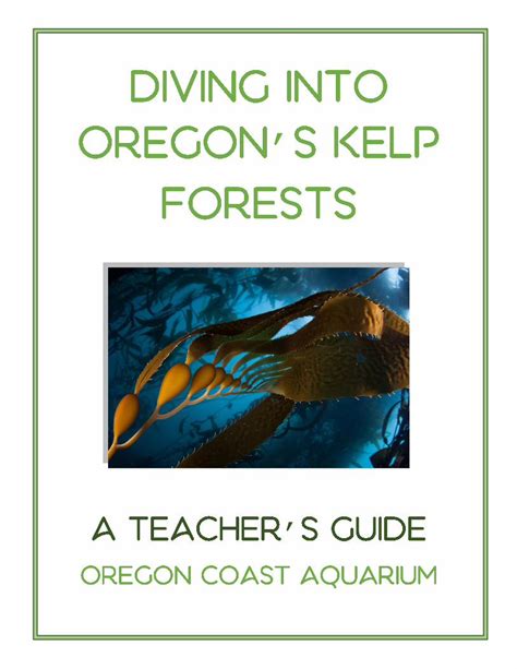 PDF Diving Into Oregons Kelp Forests Oregon Coast Aquarium How