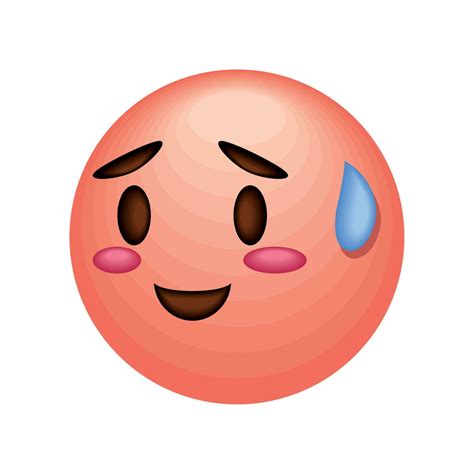 embarrassed emoji social media icon  vector art  vecteezy