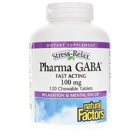 Stress Relax Pharma Gaba Chewable Natural Factors