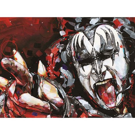 Gene Simmons Painting 42x297 Cm Etsy