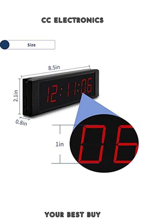 New GANXIN Multifunctional 1 Inch 6 Digits LED Wall Clock With