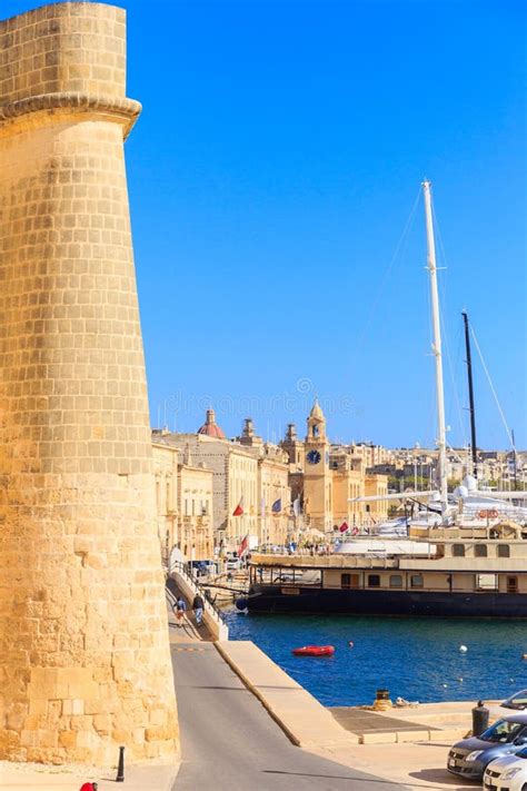 Fort Saint Angelo Gates In Citta Vittoriosa Birgu Malta Editorial