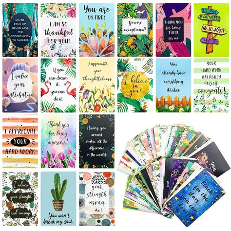 72pcs Inspirational Cards Motivational Quotes Positive Encouragement