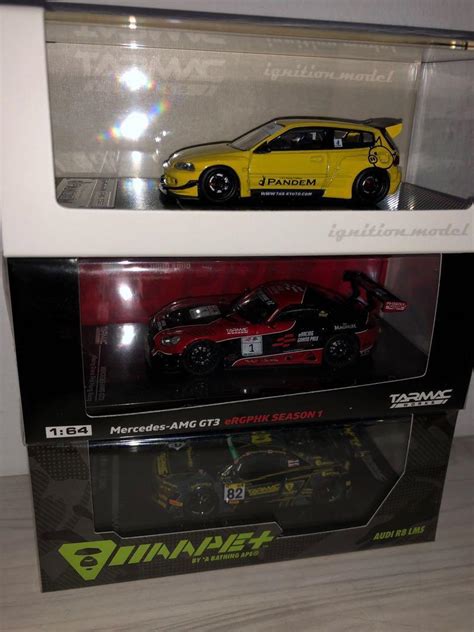 IGNITION MODEL CIVIC EG6 YELLOW TARMAC AMG GT3 R8 NOT INNO HOT WHEELS MINIGT TOMICA KYOSHO