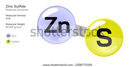 Zinc Sulfide Molecular Structure Formula Periodic Stock Vector Royalty