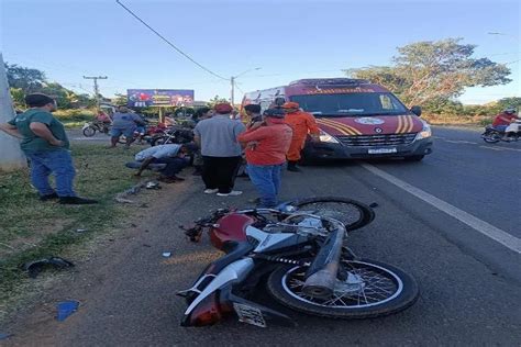 Colis O Entre Motocicletas Na Br Em Oeiras Deixa Dois Homens