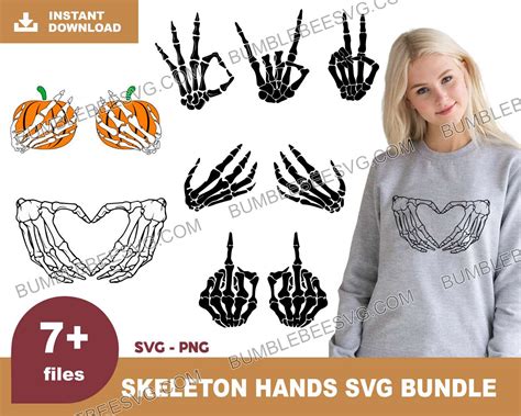 Skeleton Hands Svg Bundle Pumpkin Boobie Svg Halloween Svg