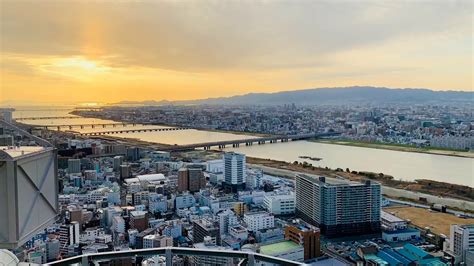 Osaka Japan Time Lapse Above Umeda Sky Building Osaka Japan Sunset