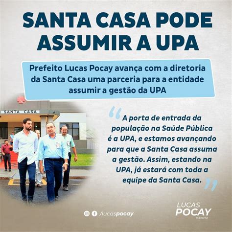 Prefeito Lucas Pocay Admite Que Associa O Da Santa Casa De Ourinhos