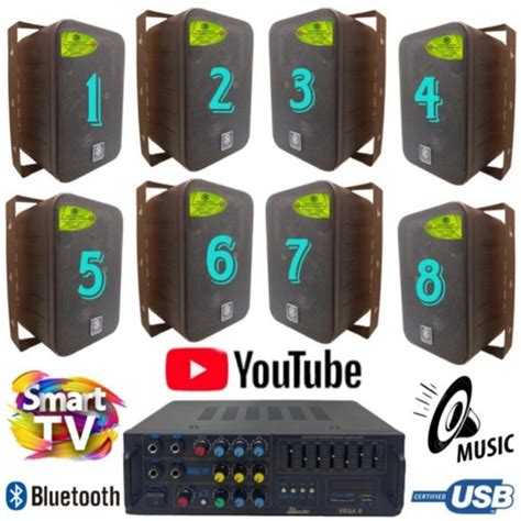 Jual Paket Sound 4 Inc 8 Titik 3R Ampli Bluetooth Buat Cafe Restoran