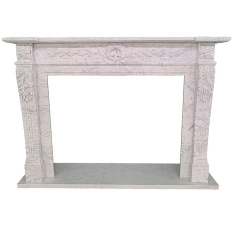 MARBLE FIREPLACE CARRARA OPENING 48X38.5 - Jansen Furniture