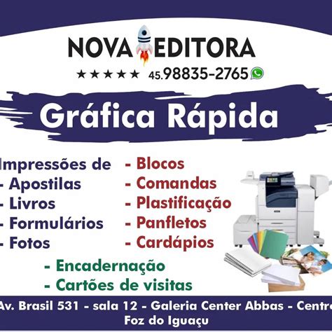 Grafica Foz Do Iguaçu - Gráfica Nova Editora | Foz do Iguaçu PR
