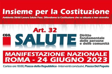 Cgil Oggi Manifestazione Nazionale A Roma In Difesa Del Diritto Alla