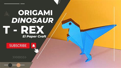 How To Make Easy Origami T Rex Easy Origami Paper Craft Paper