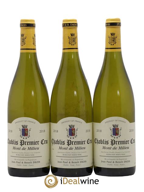 Buy Chablis Er Cru Mont De Milieu Jean Paul Beno T Droin Domaine