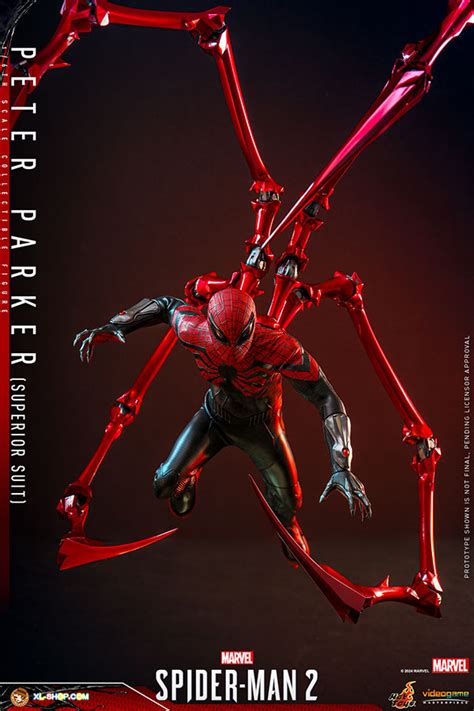 Hot Toys VGM61 Marvel S Spider Man 2 1 6th Scale Peter Parker Superior Suit Collectible