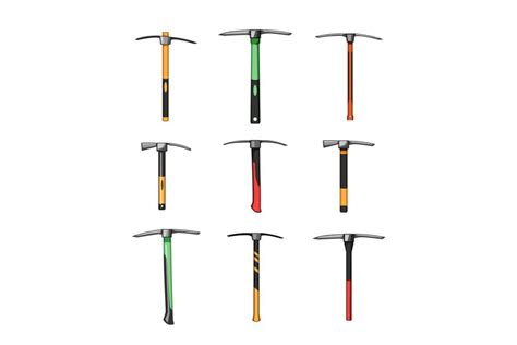 pickaxe set cartoon vector illustration (3942182)